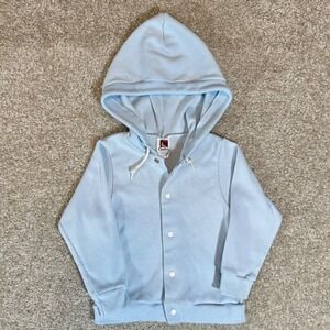 Vintage Carters Baby Blue Hoodie Sweatshirt Snap Up 24 Months Infant Kids